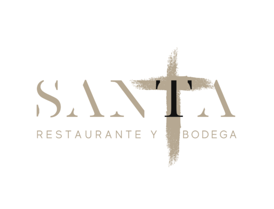 SANTA LOGO DORADO Y NEGRO LA PALMA DE MALLORCA RESTAURANTE